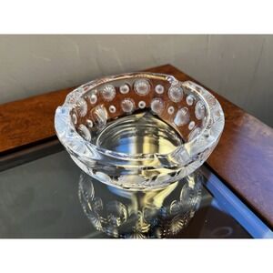 Vintage Lalique Crystal Tokyo Ashtray Signed 5 1/4"